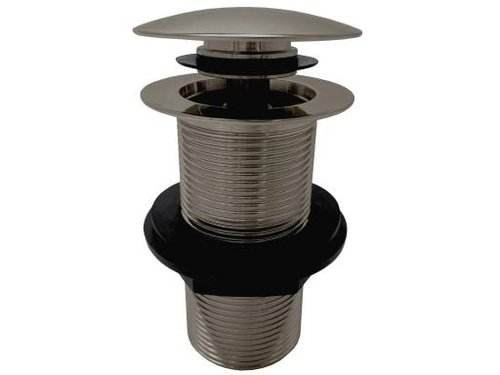 Umyvadlová výpusť click-clack, metal grey kartáčovaná