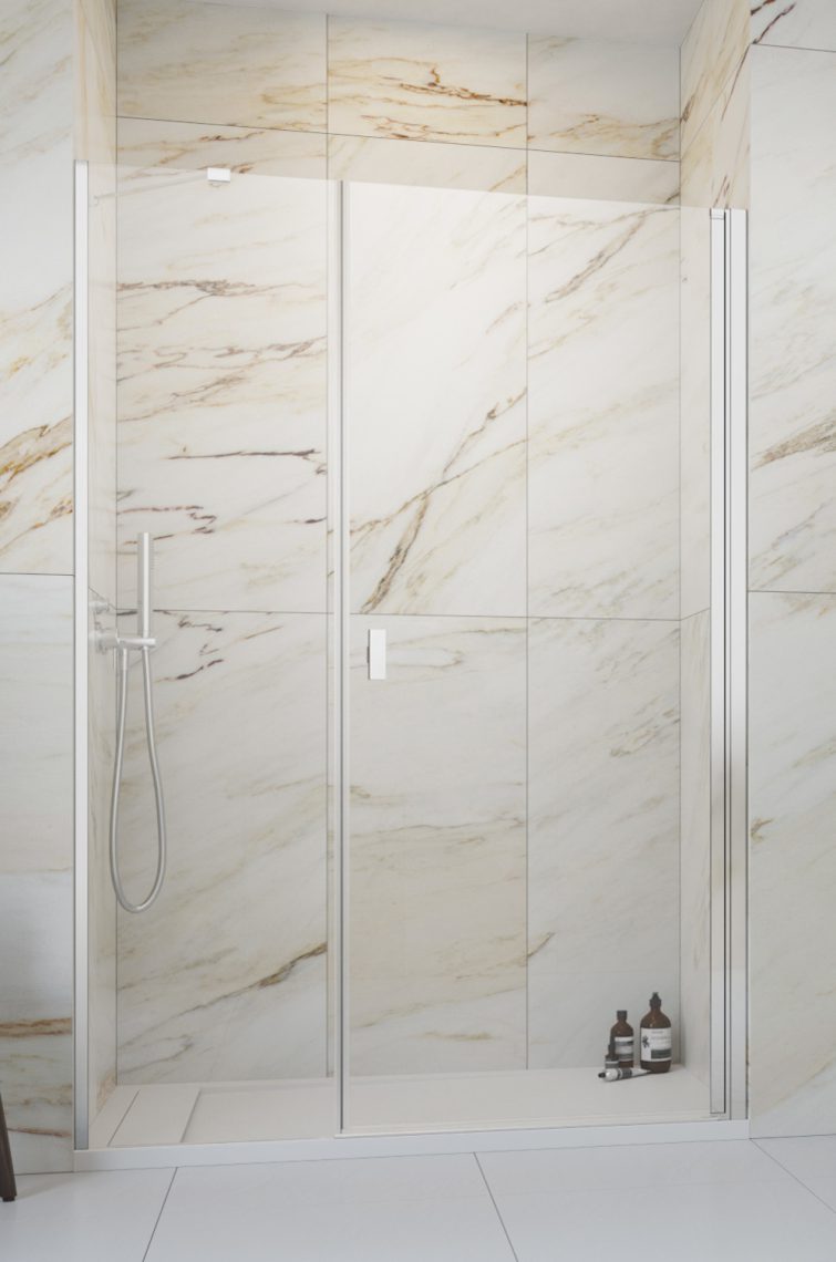 Dveře do niky Nes DWS atyp čiré sklo/kartáčovaný nikl