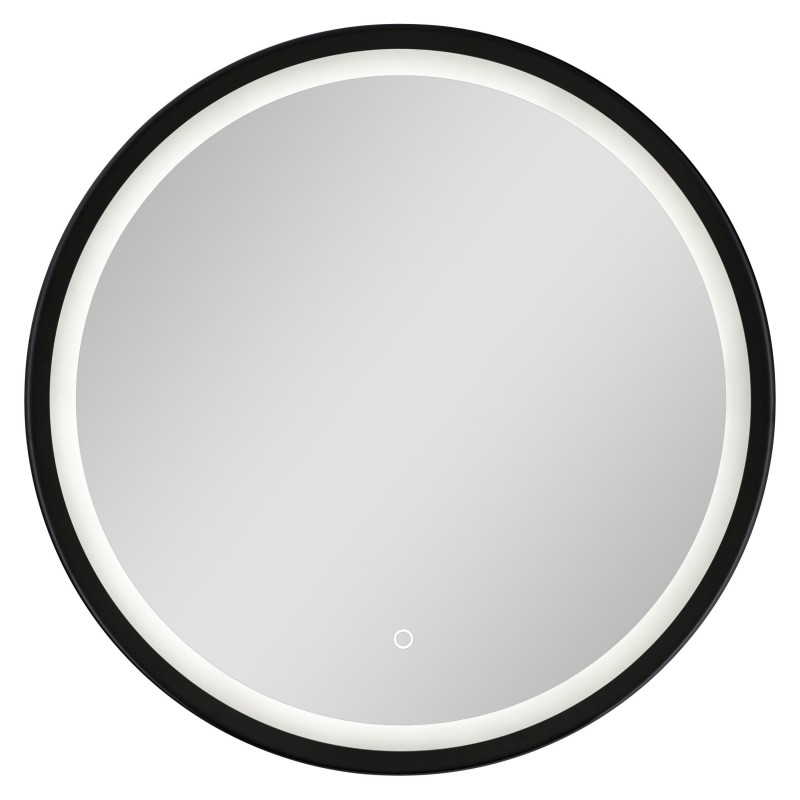 Zrcadlo s LED osvětlením, 60cm, černá